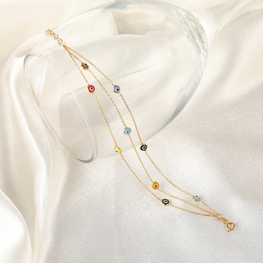 Ava Colourful Evil Eye Bracelet