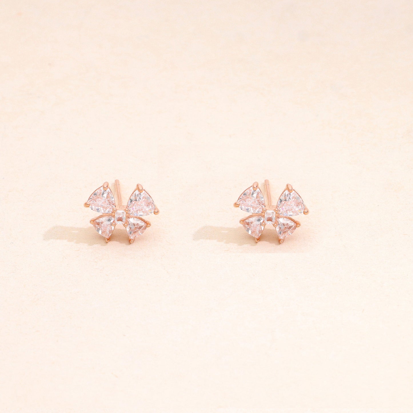 Blush Bow Studs