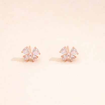 Blush Bow Studs