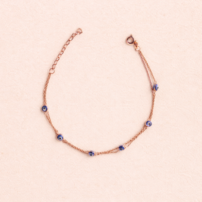 Layered Evil Eye Bracelet