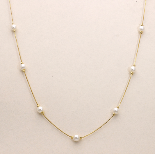 Pearl Station Necklace