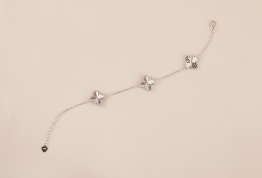 Silver Clover Bracelet