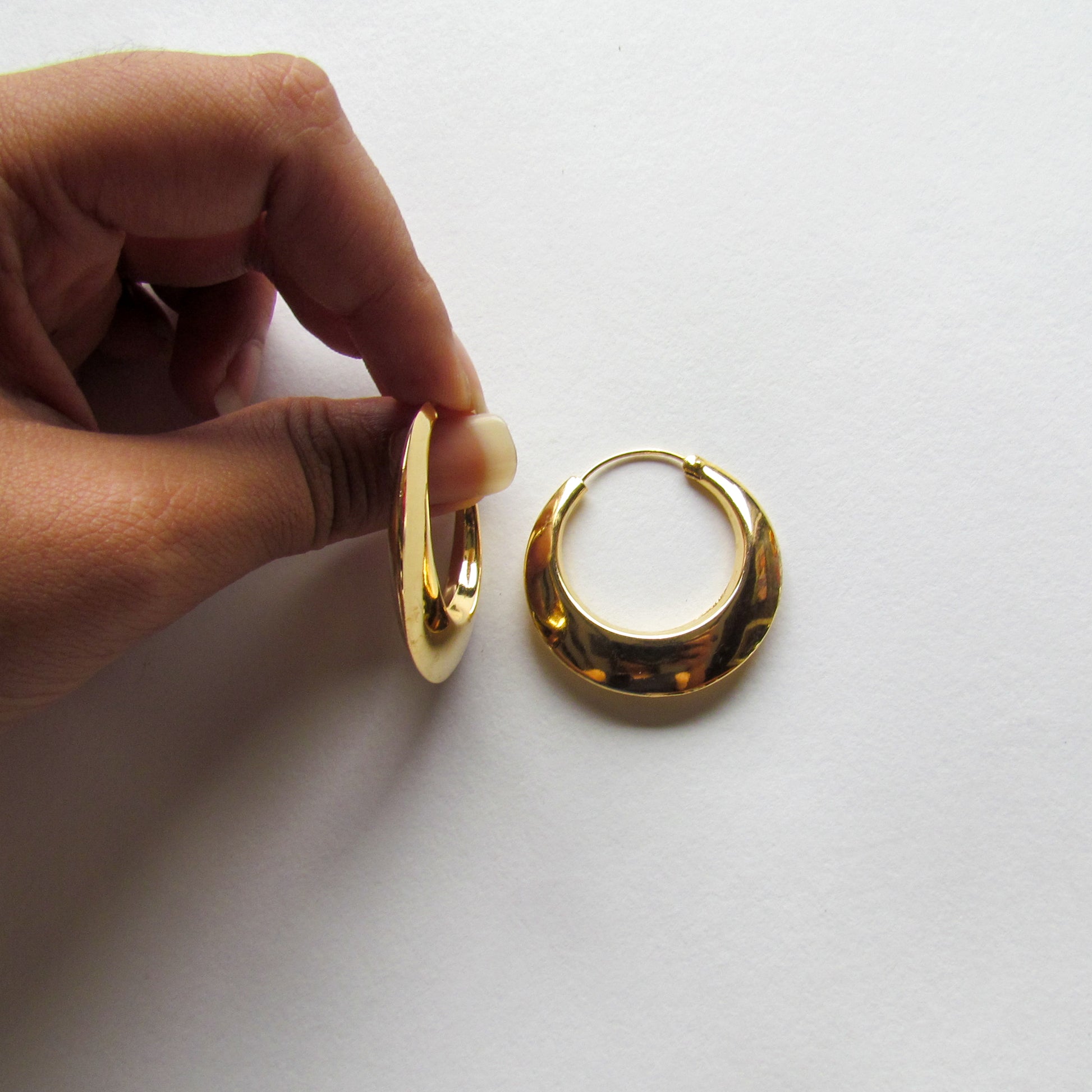 Michelle Gold Hoops - Eve Jewellery